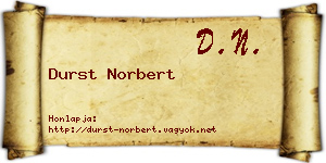 Durst Norbert névjegykártya